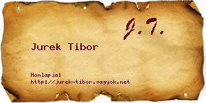 Jurek Tibor névjegykártya